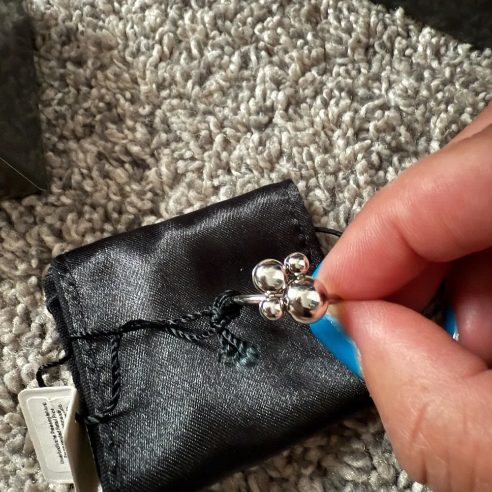 NWT Calvin Klein Silver Fidget Spinner Ring with dust bag and box - Picture 8 of 8